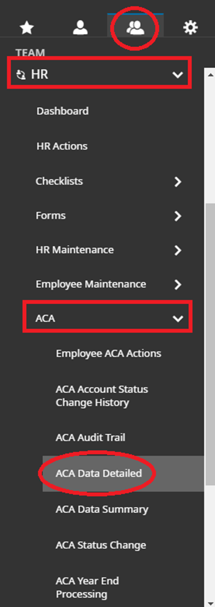 ACA Data Detailed Report in Centrally HR