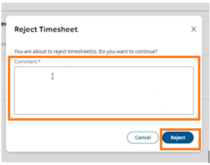 Approving or Rejecting Timesheets in Centrally HR