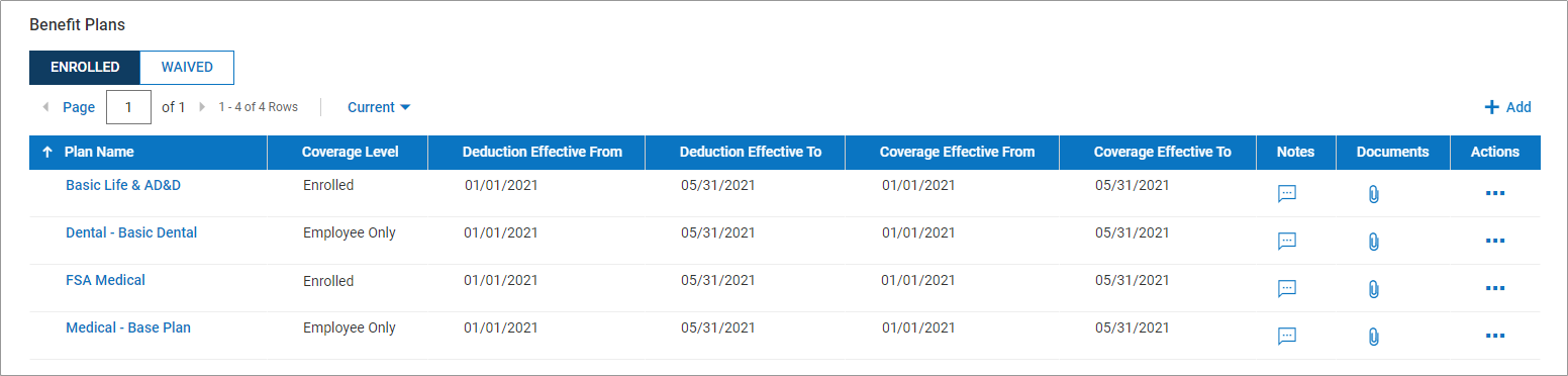 Employee ACA Tab Overview in Centrally HR