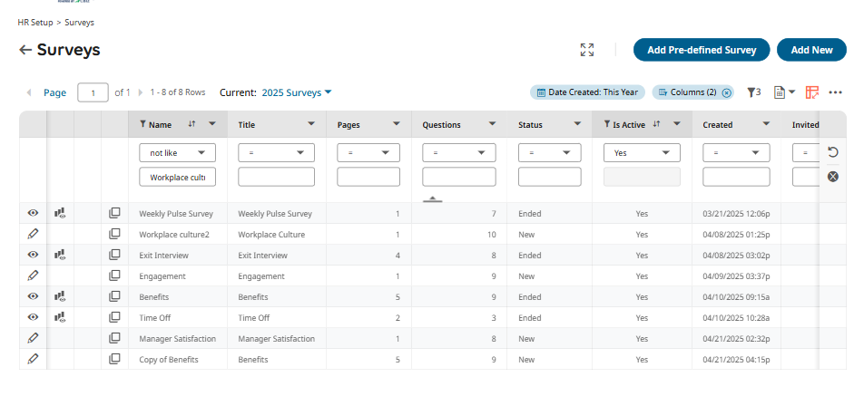 Surveys User Guide for Admins and Managers I Centrally HR