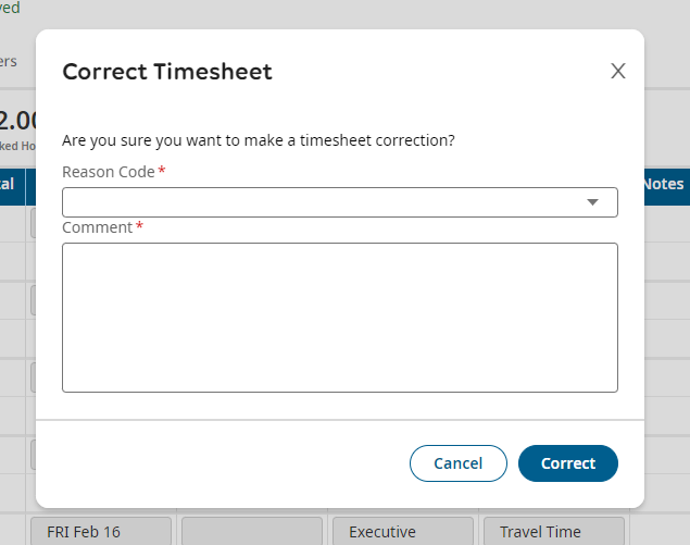 Centrally HR Historical Timesheet Corrections